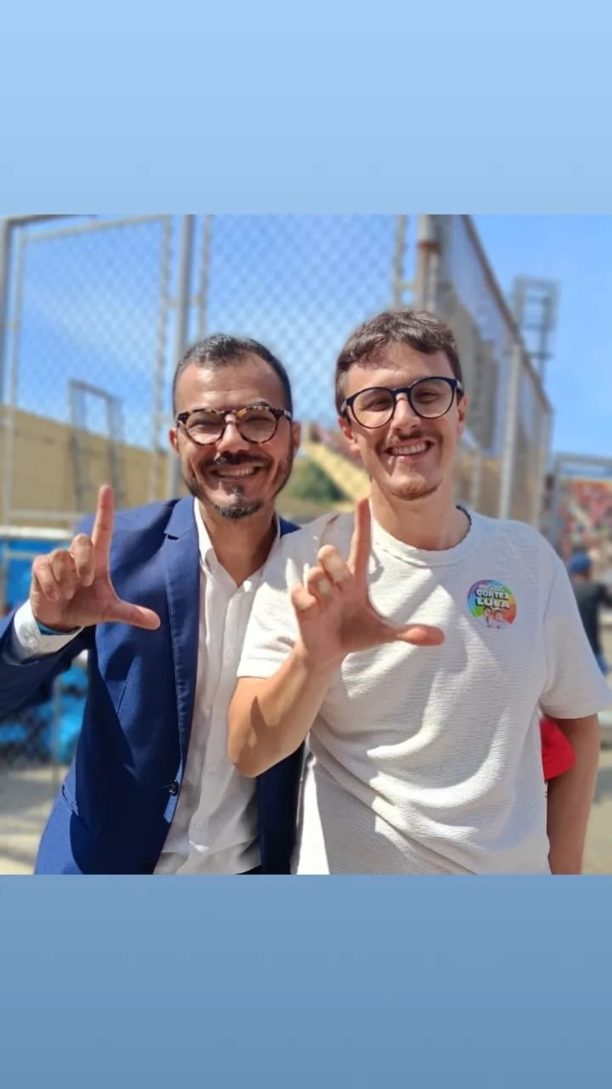 Marcos Vargas em encontro de rua com um participante